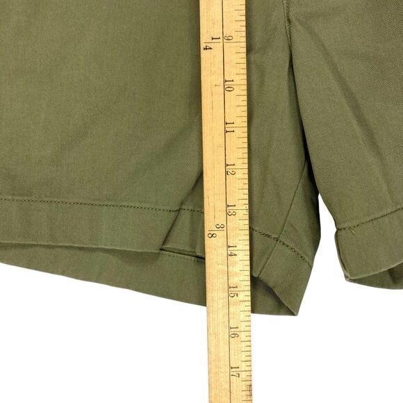 Everlane Uniform Utility Shorts Sz S Olive Green Elastic Waist Stretchy Summer - Picture 9 of 14